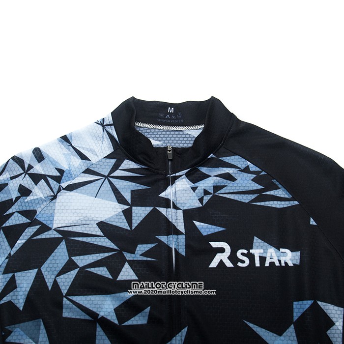 2021 Maillot Cyclisme R Star Noir Manches Courtes et Cuissard